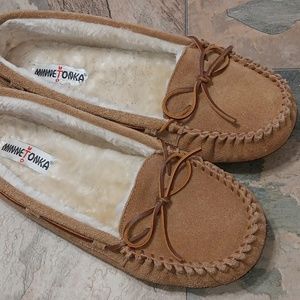 Minnetonka Lodge Trapper Moccasins Slippers Size 13W